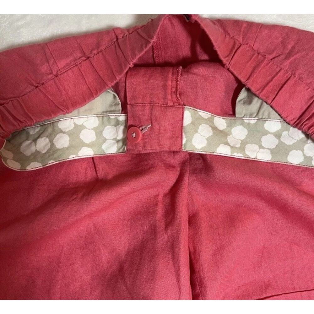 Boden Sz 8 Pink Linen Pleat Front Shorts Cuffed 6” Inseam Preppy Beachy Classic - Picture 12 of 16
